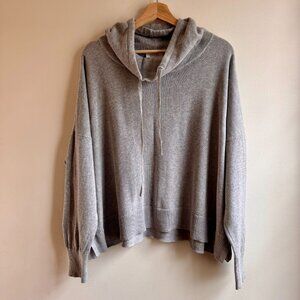 Haven Well Within Cotton Cashmere Blend Cowl Neck Gray Sweater Size XL Lounge